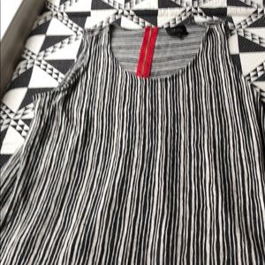 Black and Cream artist stripe tank